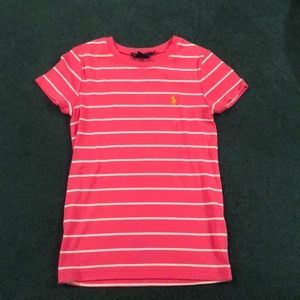 Pink Striped Ralph Lauren Polo Tee